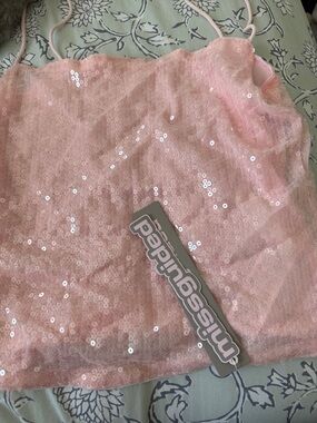 Missguided Pink Sequin Cami